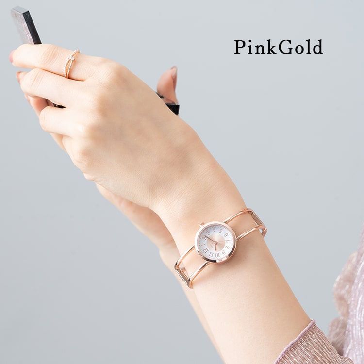 腕時計 レディース バングルウォッチ バイカラー シンプル おしゃれ ブランド 20代 30代 40代 見やすい 日本製ムーブメント ギフト 1年間のメーカー保証付き｜kiitos-web｜19