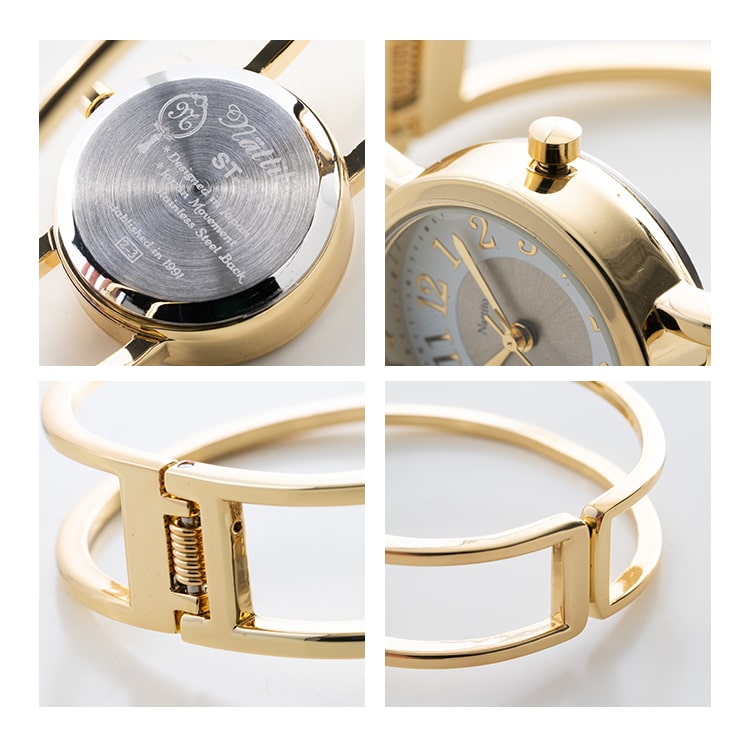 腕時計 レディース バングルウォッチ バイカラー シンプル おしゃれ ブランド 20代 30代 40代 見やすい 日本製ムーブメント ギフト 1年間のメーカー保証付き｜kiitos-web｜22