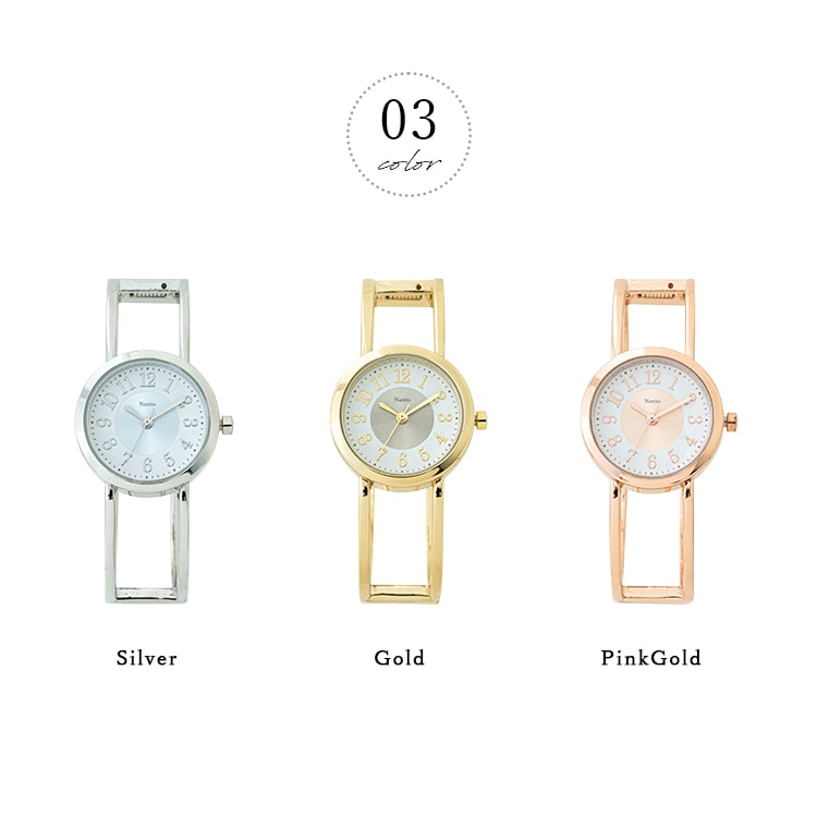 腕時計 レディース バングルウォッチ バイカラー シンプル おしゃれ ブランド 20代 30代 40代 見やすい 日本製ムーブメント ギフト 1年間のメーカー保証付き｜kiitos-web｜11
