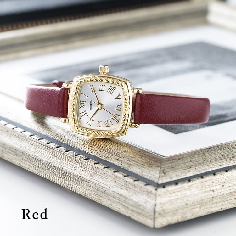 腕時計 レディース スクエア ロープ レトロ ブランド 20代 30代 40代 見やすい 日本製ムーブメント ギフト 1年間のメーカー保証付き｜kiitos-web｜18