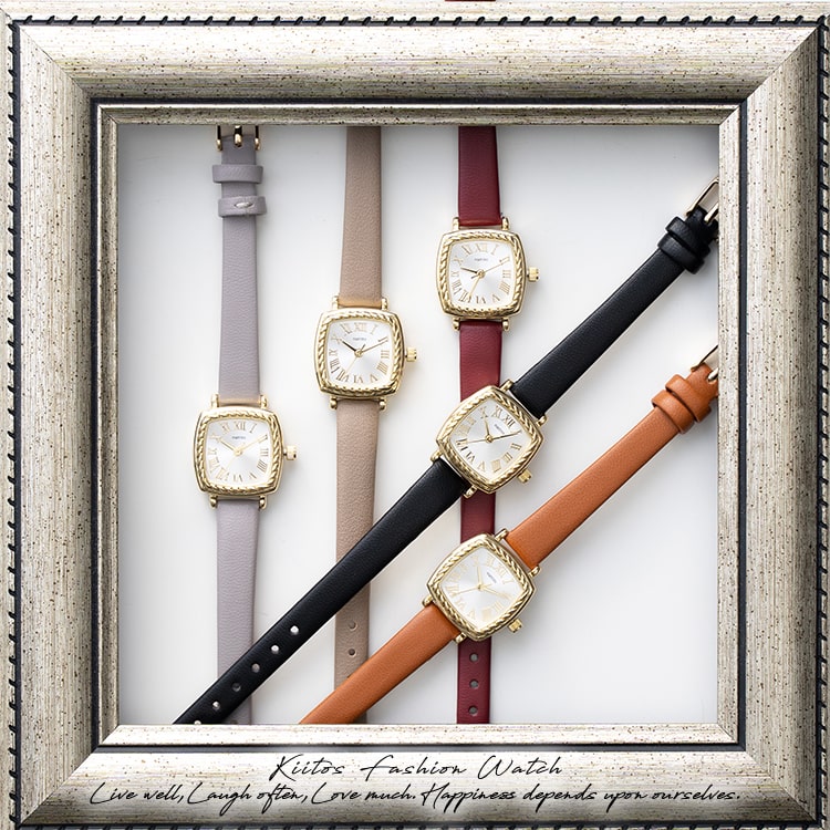腕時計 レディース スクエア ロープ レトロ ブランド 20代 30代 40代 見やすい 日本製ムーブメント ギフト 1年間のメーカー保証付き｜kiitos-web｜08