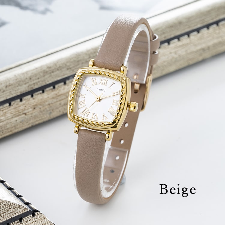 腕時計 レディース スクエア ロープ レトロ ブランド 20代 30代 40代 見やすい 日本製ムーブメント ギフト 1年間のメーカー保証付き｜kiitos-web｜14
