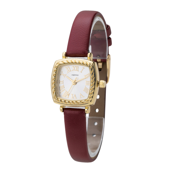 腕時計 レディース スクエア ロープ レトロ ブランド 20代 30代 40代 見やすい 日本製ムーブメント ギフト 1年間のメーカー保証付き｜kiitos-web｜04