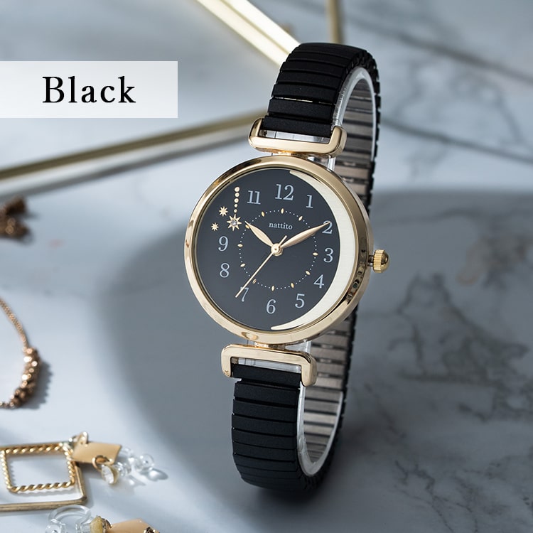 field work（フィールドワーク） 腕時計 レディース ジャバラ 星 月