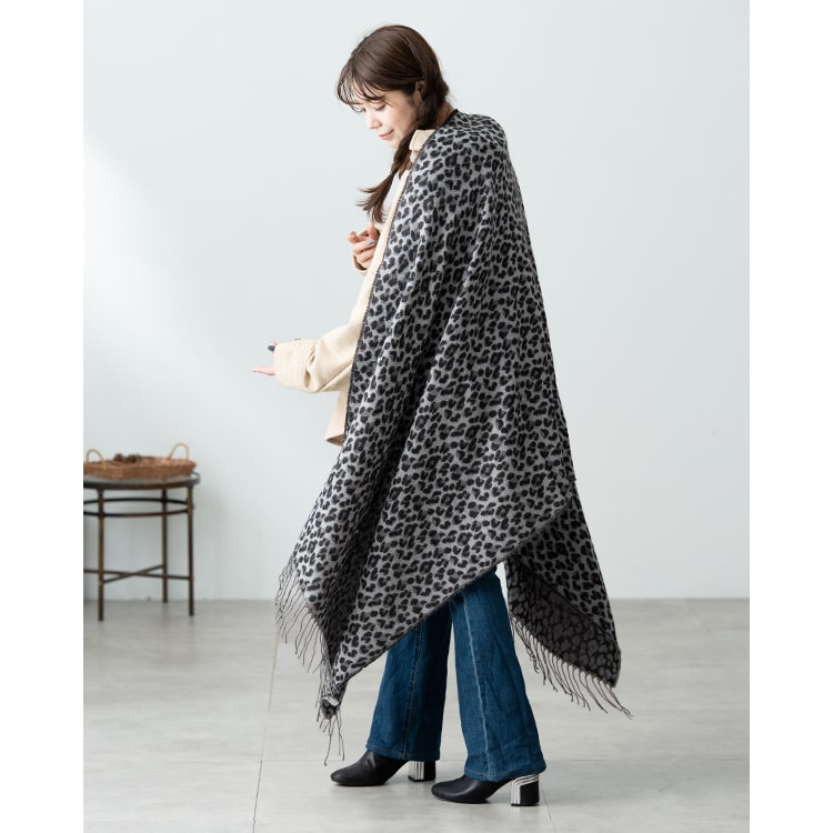 jou jou lier（ジュジュリエ） ストール 大判 レオパード ヒョウ柄