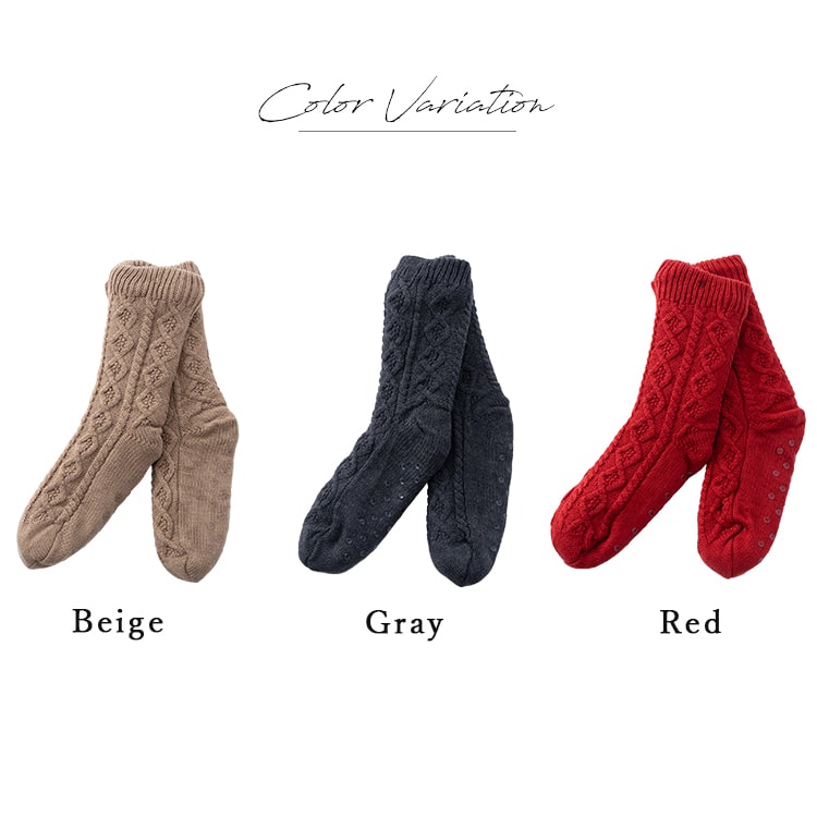 ルームソックス レディース 靴下 もこもこ 暖かい 滑り止め 厚手 冬
