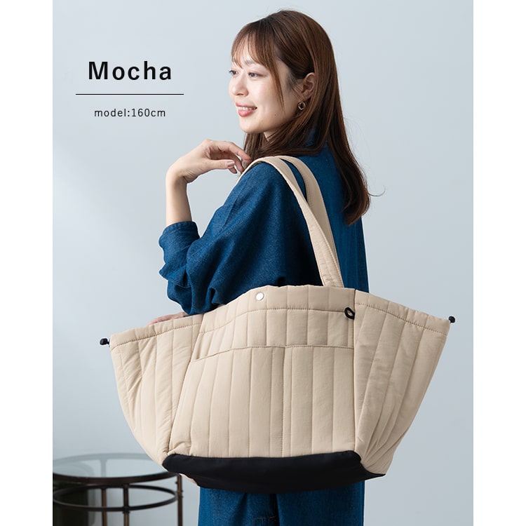 マザーズバッグ トートバッグ 軽量 キルティング 大容量 仕切り