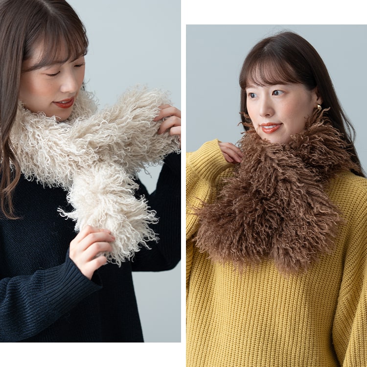 Juemi ノベルティ ファーマフラー jou jou lier（ジュジュリエ） マフラー ティペット レディース