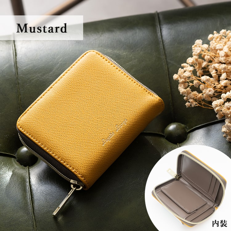 【極美品✨】ヒロフ ランポ 保存袋 カード ラウンドファスナー レザー シルバー 極美品✨】ヒロフ ランポ 保存袋 カード ラウンドファスナー