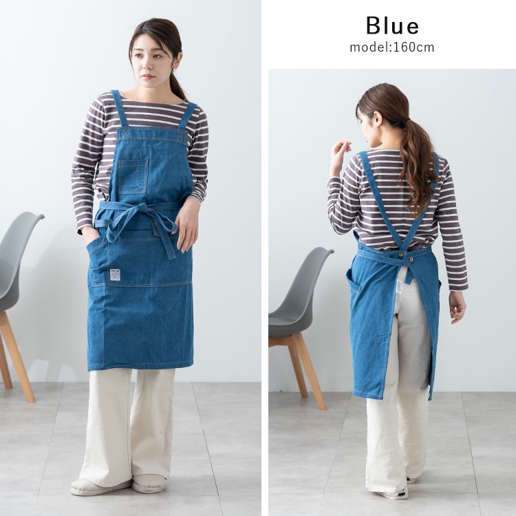 エプロン デニム かぶるだけ 保育士 大人 おしゃれ 仕事 ワーク