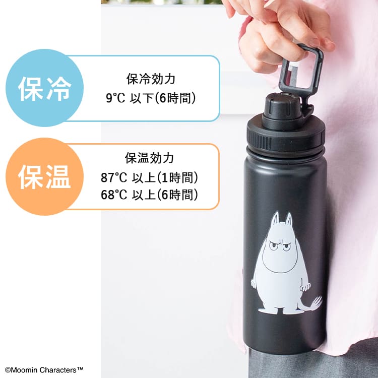 MOOMIN（ムーミン） 水筒 ステンレスボトル 550ml 直飲み 保冷 保温