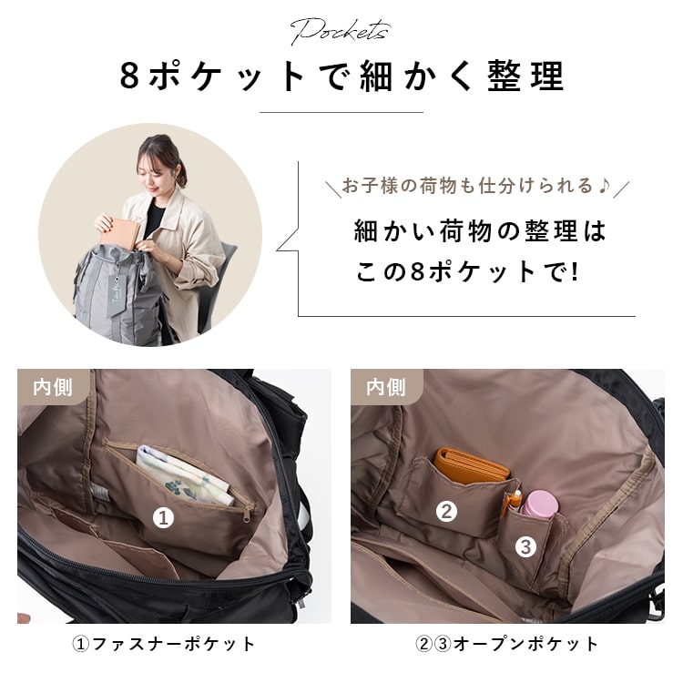 リュック レディース 大容量 マザーズバッグ ...の詳細画像5