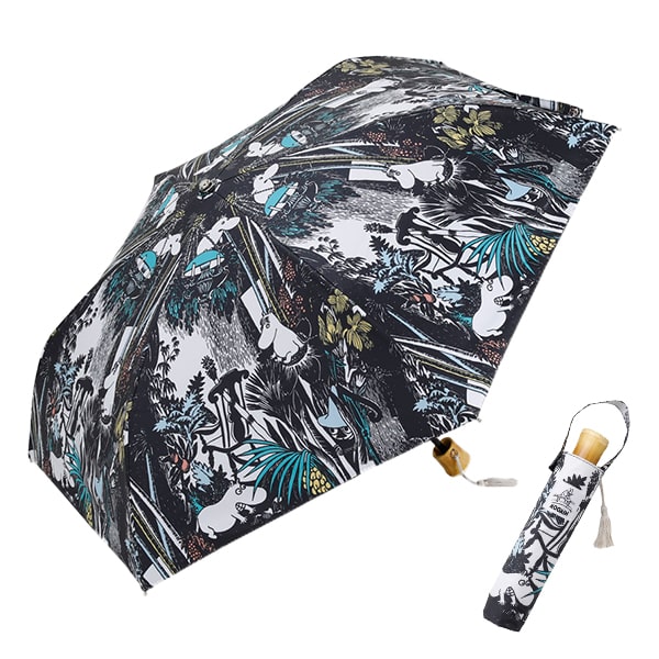 MOOMIN 日傘 折りたたみ 軽量 50cm 完全遮光99％ UV 晴雨兼用
