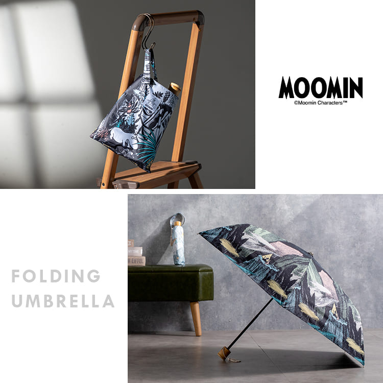 MOOMIN（ムーミン） 日傘 折りたたみ 軽量 50cm 完全遮光100％ UV 晴雨
