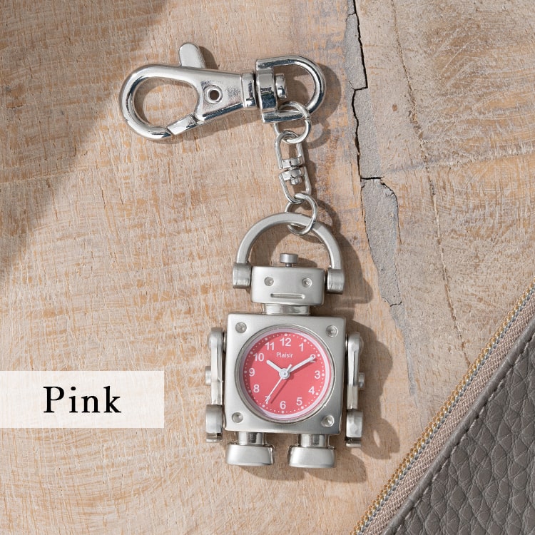懐中時計 キーホルダー ロボットモチーフ バッグチャーム かわいい