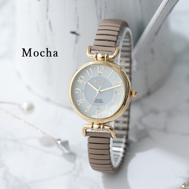 腕時計 レディース ソーラー ジャバラ 蓄光文字盤 3気圧防水 ブランド