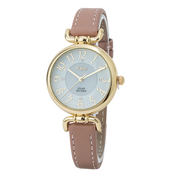 腕時計 レディース ソーラー 蓄光文字盤 3気圧防水 ブランド ニッケル