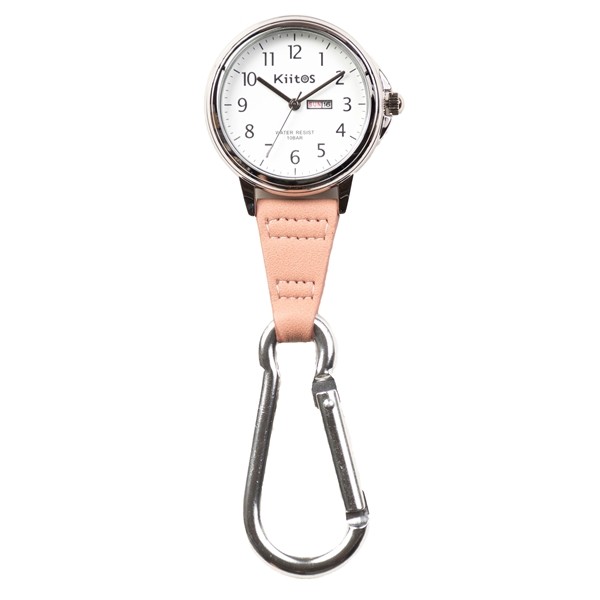 懐中時計 カラビナウォッチ 10気圧防水 カレンダー 蓄光 洗える かわいい メール便送料無料 1年間のメーカー保証付 全日本送料無料 おしゃれ 仕事 アウトドア プレゼント