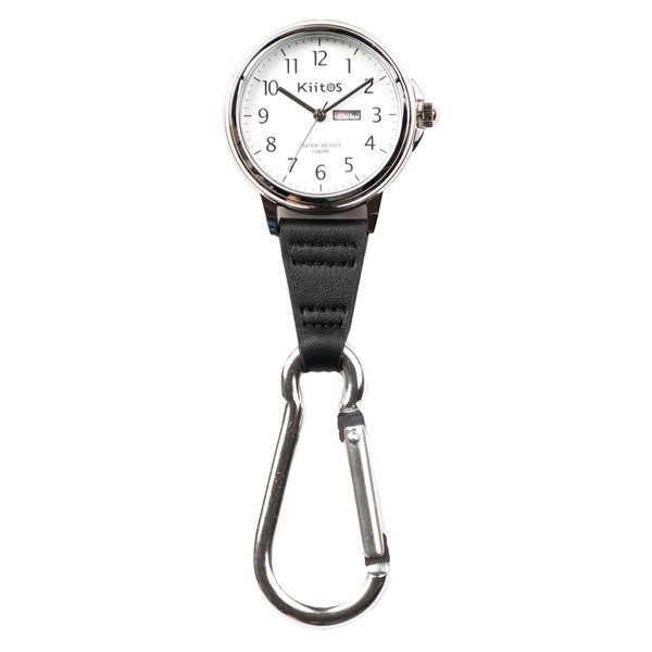 懐中時計 カラビナウォッチ 10気圧防水 カレンダー 蓄光 洗える かわいい メール便送料無料 1年間のメーカー保証付 全日本送料無料 おしゃれ 仕事 アウトドア プレゼント