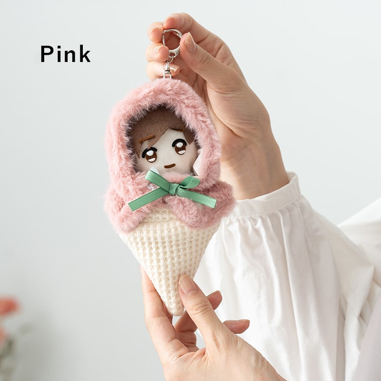 ぬいぐるみポーチ おくるみ 10cm キーホルダー チャーム アイス 推し活