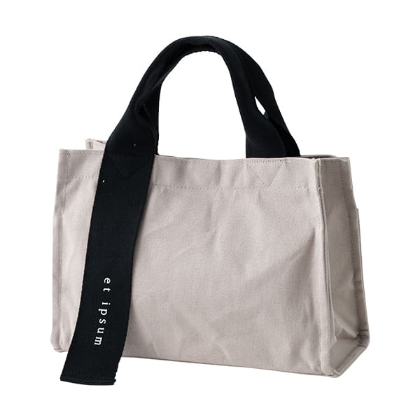 月と夜°・*:.。.☆ 新品未使用 トートバッグ 小 グレー トートバッグ レディース 6ポケット 非対称 キャンバス 小さめ 自立