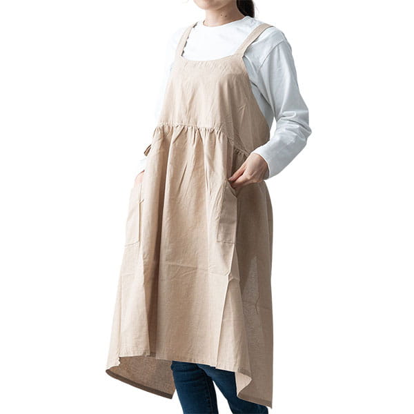 エプロン レディース おしゃれ バッククロス ギフト 保育士 仕事 綿