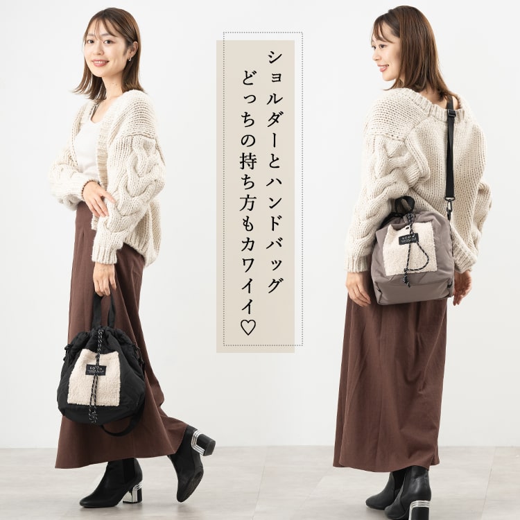 ショルダーバッグ レディース 小さめ 斜め掛け 大人 巾着 キルティング