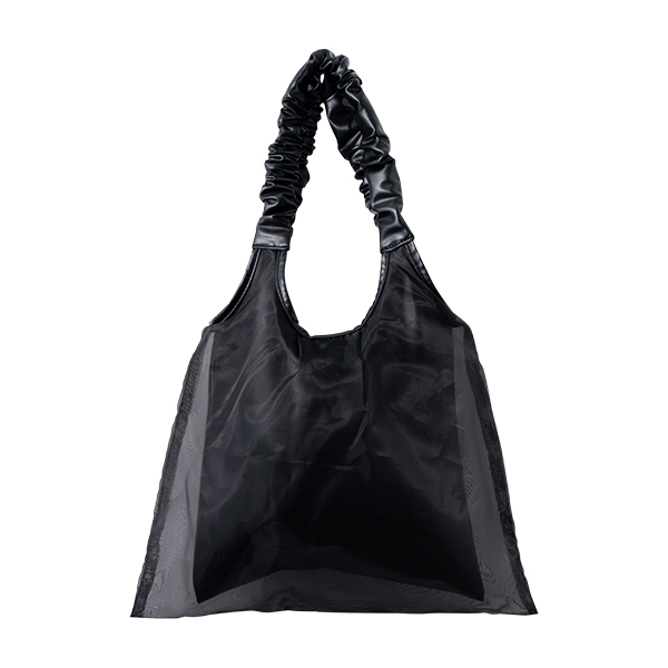 トートバッグ レディース おしゃれ 大人 ギャザーハンドル チュール