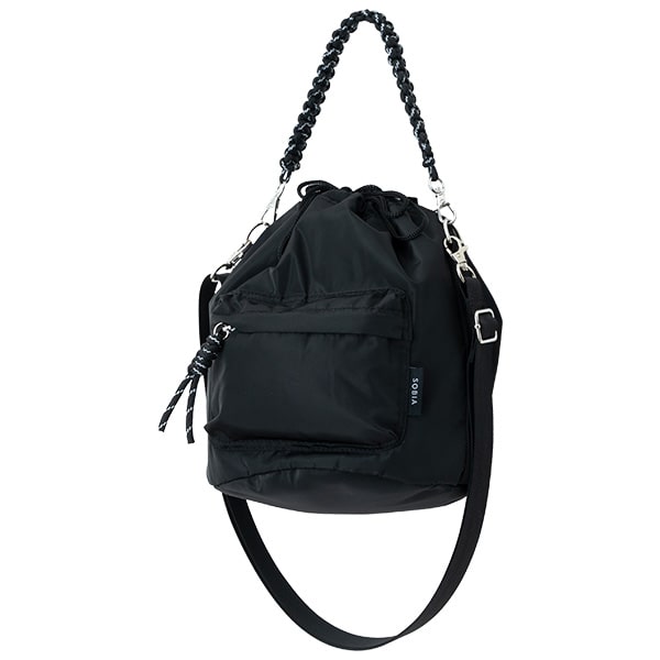 ★まいまい★ブラック巾着型 ショルダーバッグ チェーンバッグ AZUL BY MOUSSY（アズールバイマウジー） ショルダーバッグ バッグ