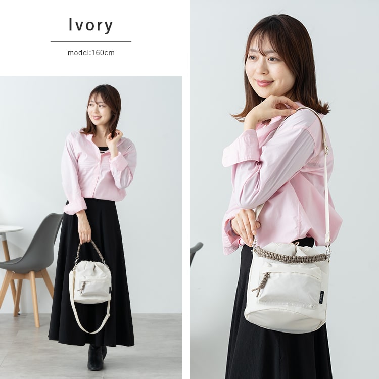 ショルダーバッグ レディース 斜め掛け 大人 巾着 小さめ 2way トート