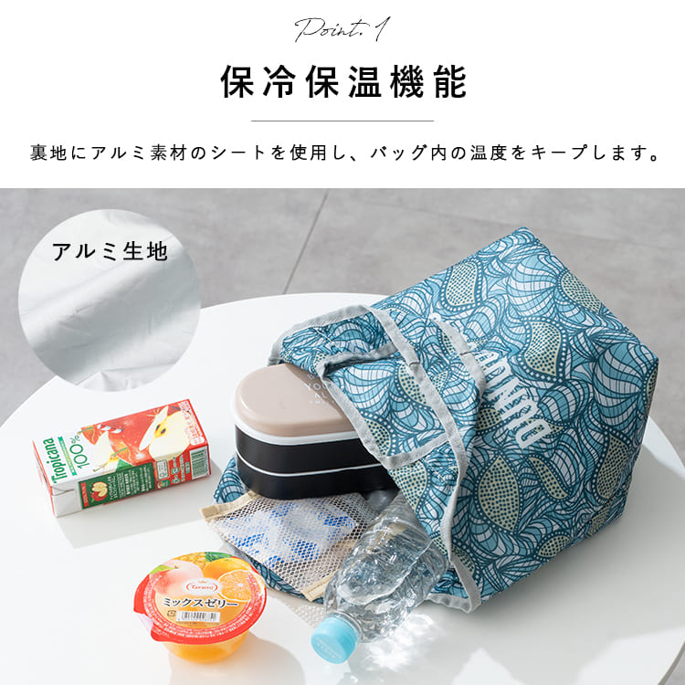 保冷バッグ 小さめ ランチバッグ おしゃれ 洗える 保温 買い物 コンパクト ミニトート ファスナー付き マチ広 エスニック柄 ギフト 関連画像3