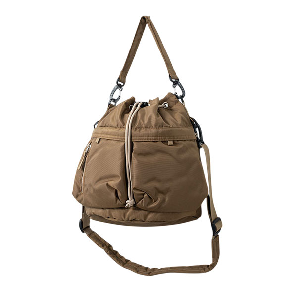 ショルダーバッグ レディース 巾着 斜め掛け おしゃれ ダブルポケット