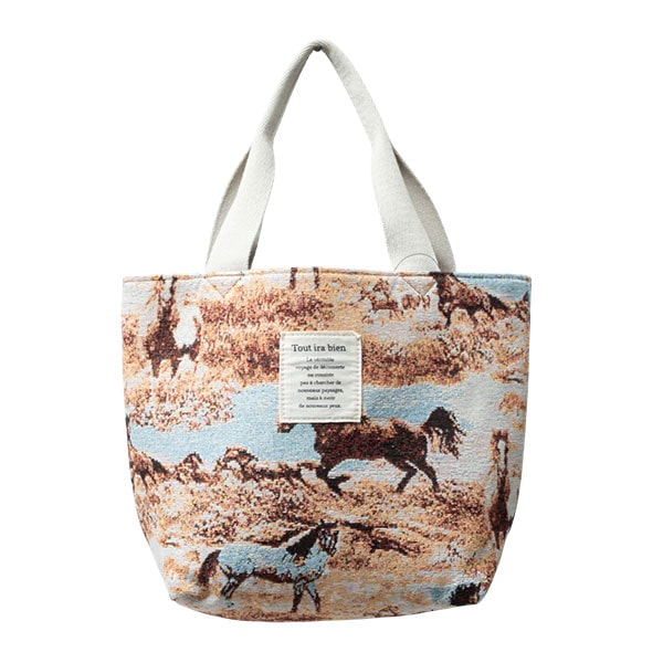 トートバッグ レディース 小さめ おしゃれ 大人 ジャガード ランチ