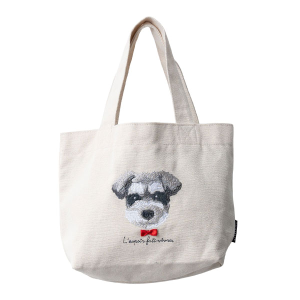 トートバッグ レディース 小さめ おしゃれ かわいい 大人 刺繍 犬 猫