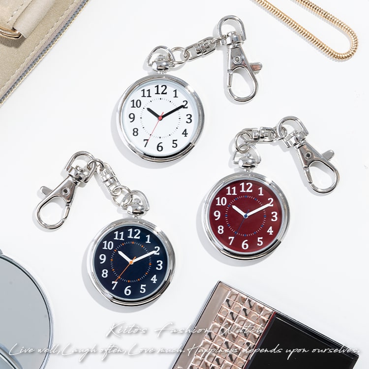 ポケットウォッチ　時計　シンプル 懐中時計 キーホルダー  小型　新品　アナログ