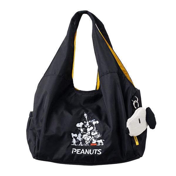 美品 レスポートサック スヌーピー トートバッグ SNOOPY ブラック LeSportsac 70周年 スヌーピー コラボ トートバッグ ブラック