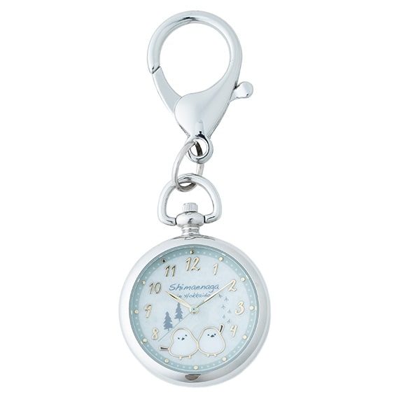 懐中時計 レディース キーホルダー バッグチャーム シマエナガ