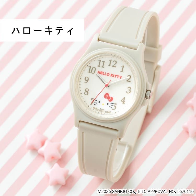 sanrio（サンリオ） 腕時計 レディース 10気圧防水 キッズ ラバー