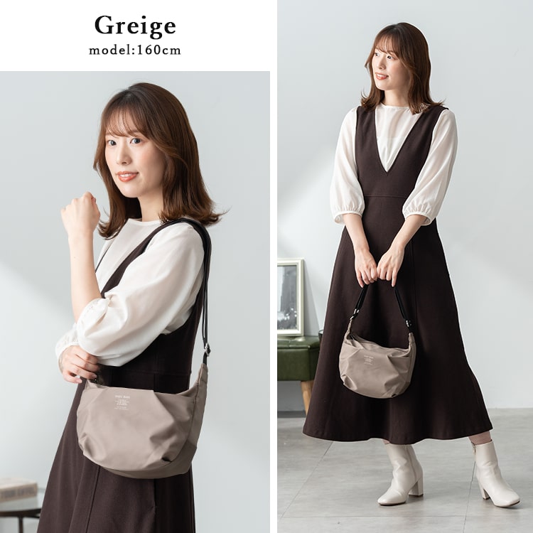 ショルダーバッグ レディース 斜め掛け 撥水 ブランド 半月 a5 自立