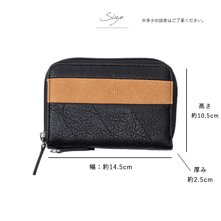 財布 メンズ 二つ折り l字ファスナー ブランド コンパクト