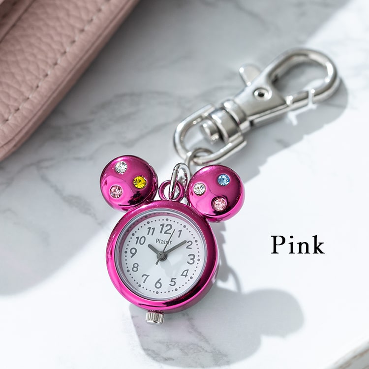 懐中時計 レディース キーホルダー ネズミモチーフ かわいい おしゃれ