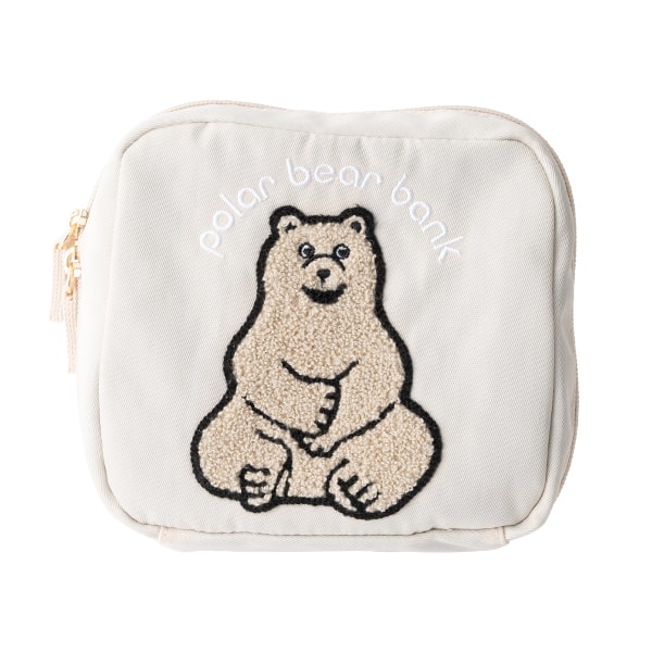 polar bear bank サガラ刺繍スタンドポポーチ