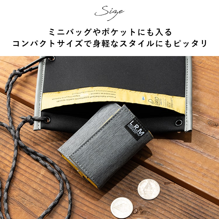 財布 メンズ 三つ折り コンパクト おしゃれ ブランド L.R.M 小銭入れ