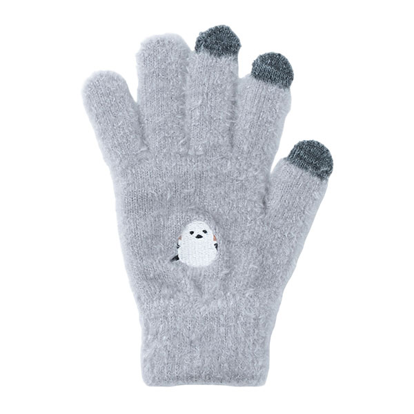 手袋 レディース 五本指 スマホ対応 ニット 防寒 ふわふわ もこもこ