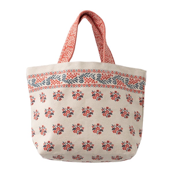 トートバッグ レディース 小さめ キャンバス 綿 東欧 民族柄 おしゃれ