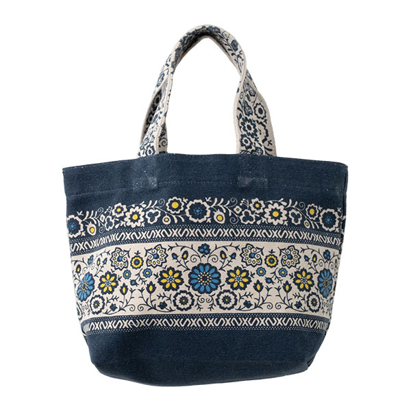 トートバッグ レディース 小さめ キャンバス 綿 東欧 民族柄 おしゃれ