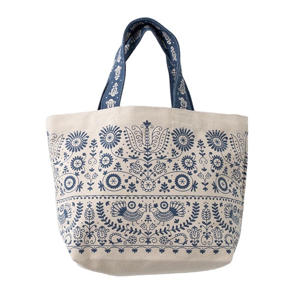 トートバッグ レディース 小さめ キャンバス 綿 東欧 民族柄 おしゃれ