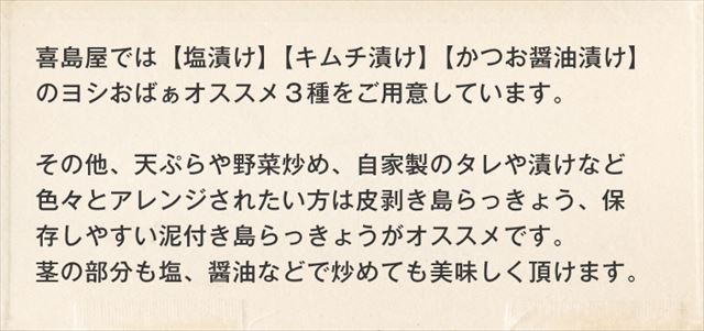 らっきょう 沖縄 漬物 ヨシおばぁの手作り 島ら。塩漬け 100g :tksr-a001:沖縄 喜島商店 - 通販 - Yahoo!ショッピング