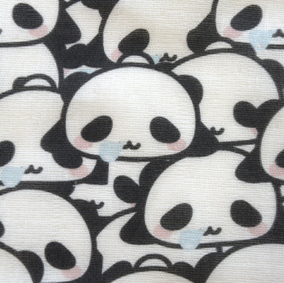 生地 布 ダブルガーゼ 鼻たれパンダ コットン100％ 綿 マスク パジャマ