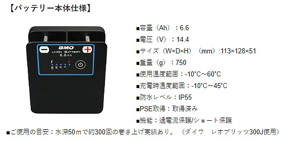 □BMO□リチウムイオンバッテリー6.6Ah II (本体のみ) 10A0004